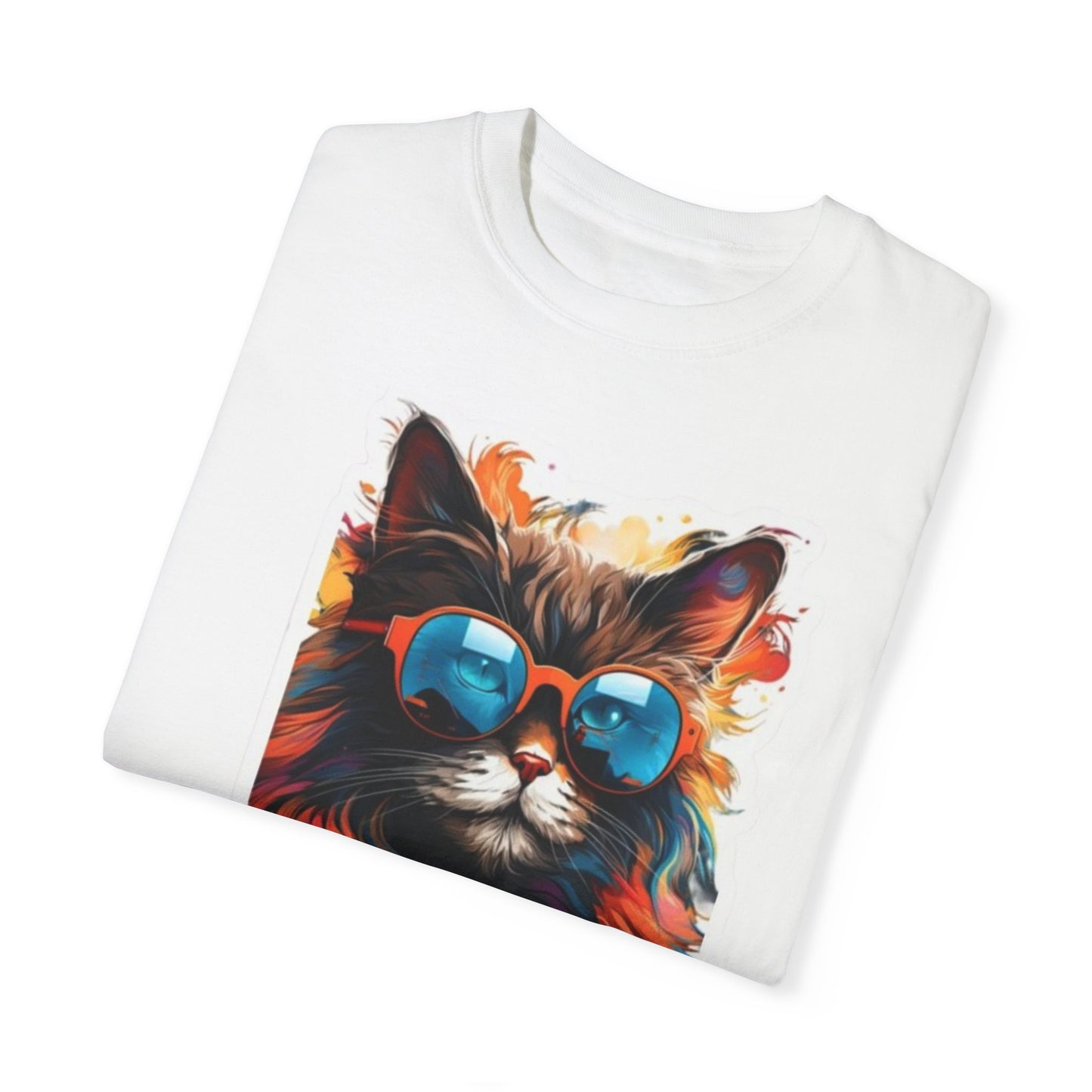 Blue Glasses Cat T-shirt